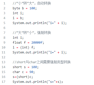 Java基本類型之間是如何進行轉換的1