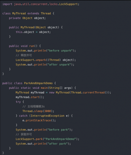 LockSupport的park、unpark實現(xiàn)同步3